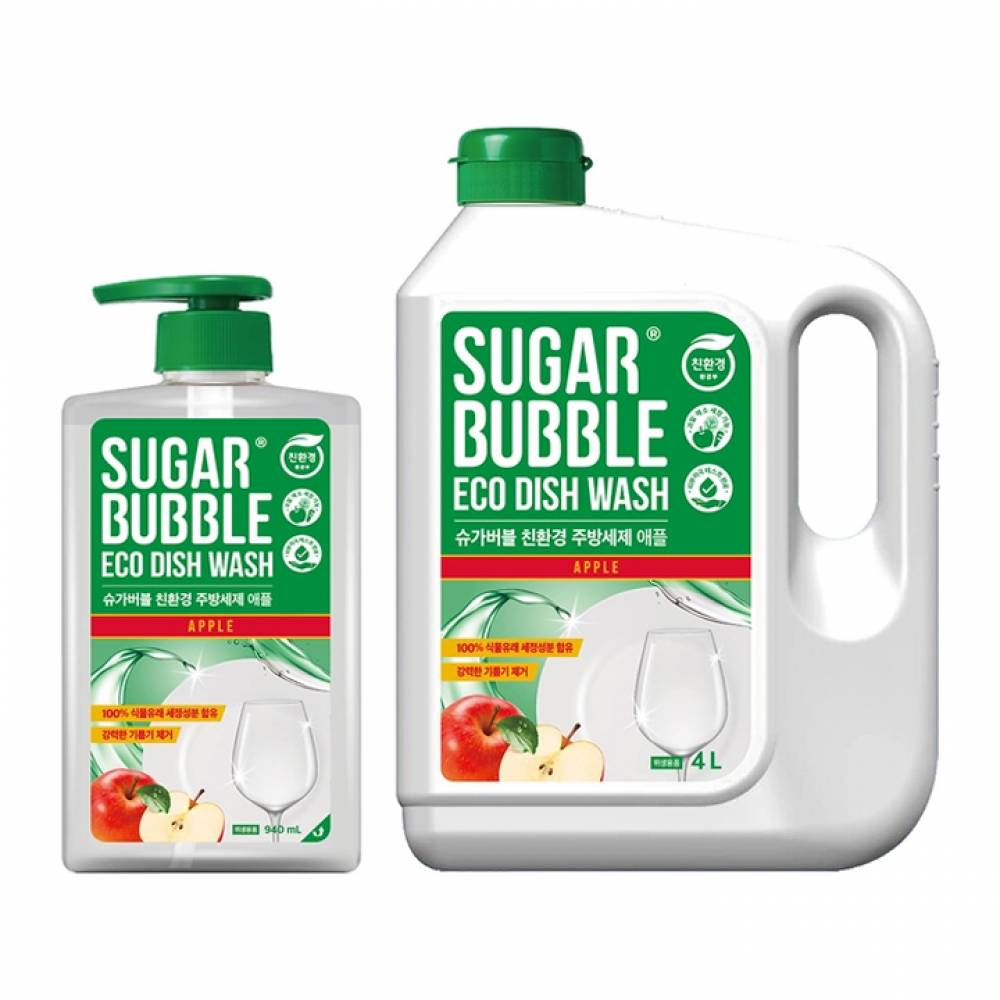 슈가버블 주방세제 애플향 4.0L 940ml