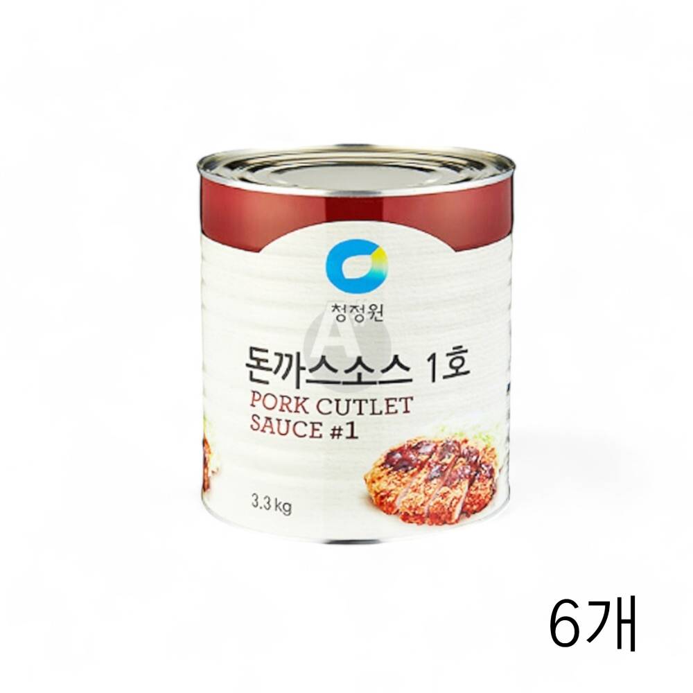 대상 청정원 돈까스소스 1호 3.3Kg X 6개 대용량 돈가스소스 식당용 식자재 양념소스