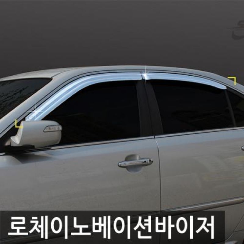 로체이노베이션 (08년_10년) 크롬윈도우바이저 4pcs 차량용 썬바이저 도어바이저