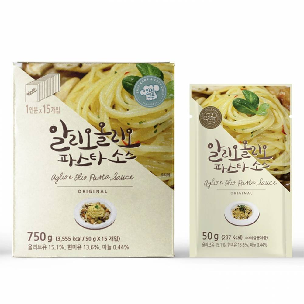 이지쉐프 알리오올리오 파스타소스 50g x 15 x 2