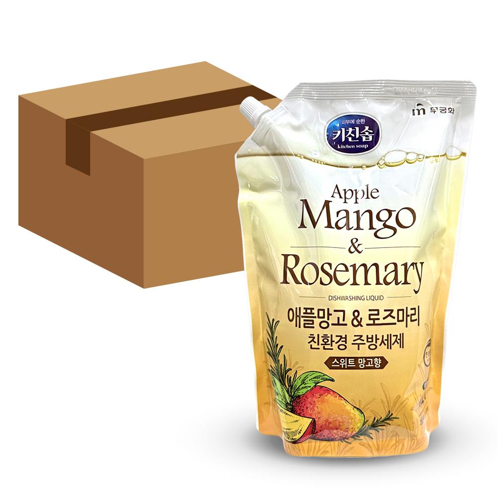 무궁화 키친솝 망고 로즈마리  주방세제 리필 1.2L 10개