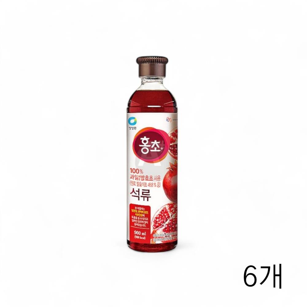 청정원 마시는홍초 석류 900ml X 6개 에이드만들기 카페주스재료 건강음료 음료베이스