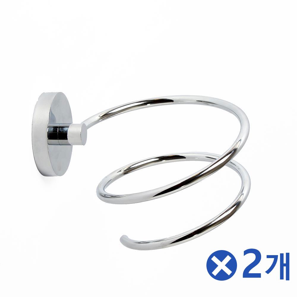 벽걸이형 스텐 드라이기 거치대x2개 헤어드라이기꽂이