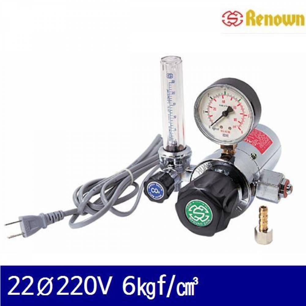 명신산업 7640047 CO2조정기 22파이220V 6kgf/cm3 - (1EA)