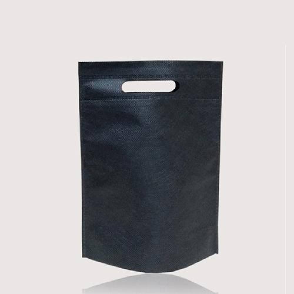 부직포 펀칭 쇼핑백 블랙 20X30cm 바닥8cm 100매