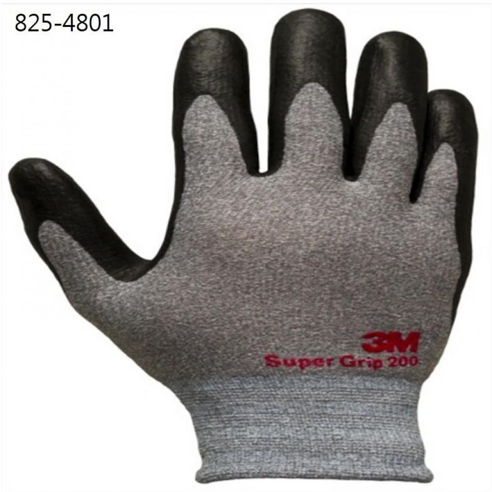 3M NBR폼코팅장갑 슈퍼그립200 회색M 825-4801 (10개)
