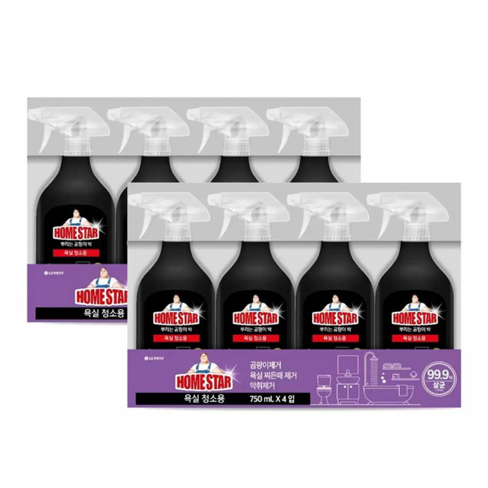 홈.스타 욕실용 클리너 750ml x 4개 x 2팩