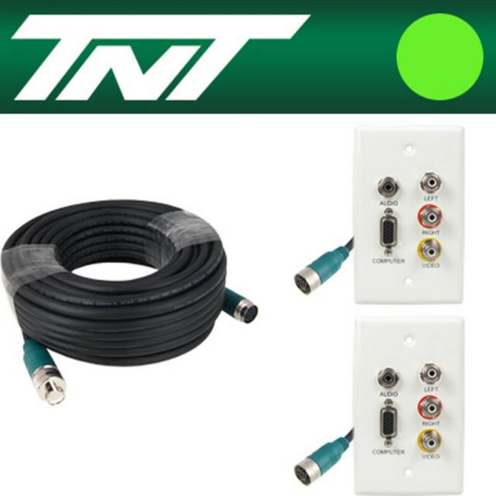 TNT RGB 스테레오 or 3RCA 월 플레이트 분리형(배관용) 케이블 30m