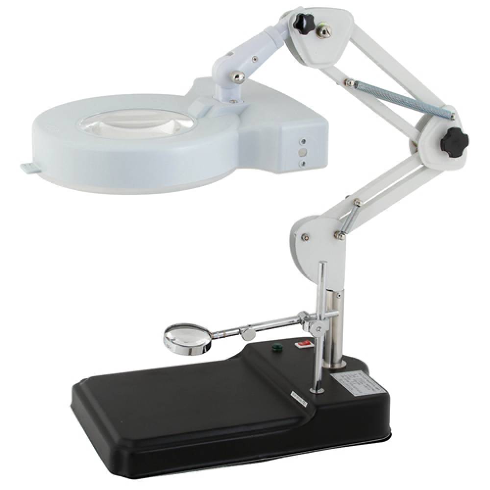 블루텍 조명확대경 탁상형이중렌즈 BD102A-5 13X