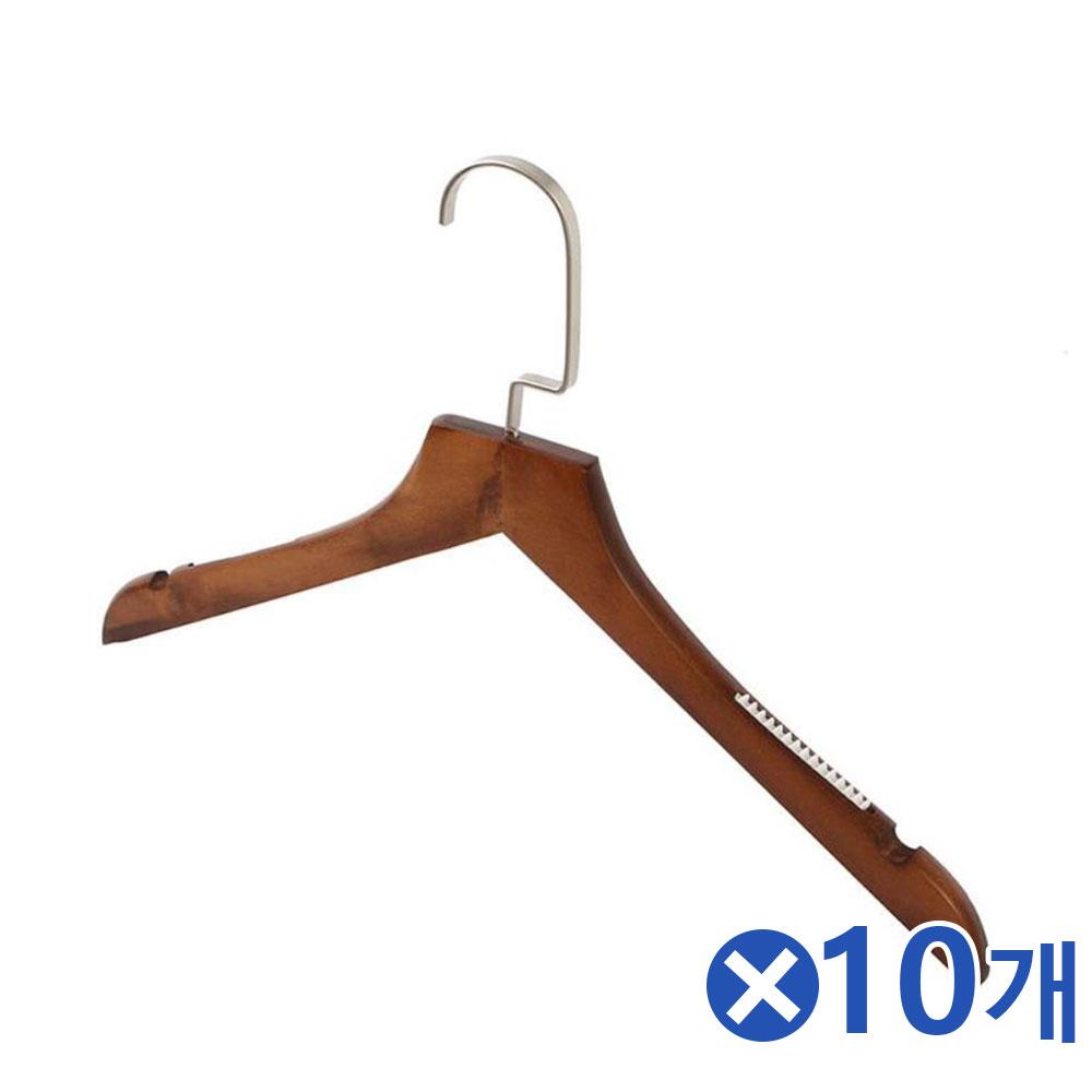 미끄럼방지 논슬립 원목 옷걸이 중x10개 매장옷걸이