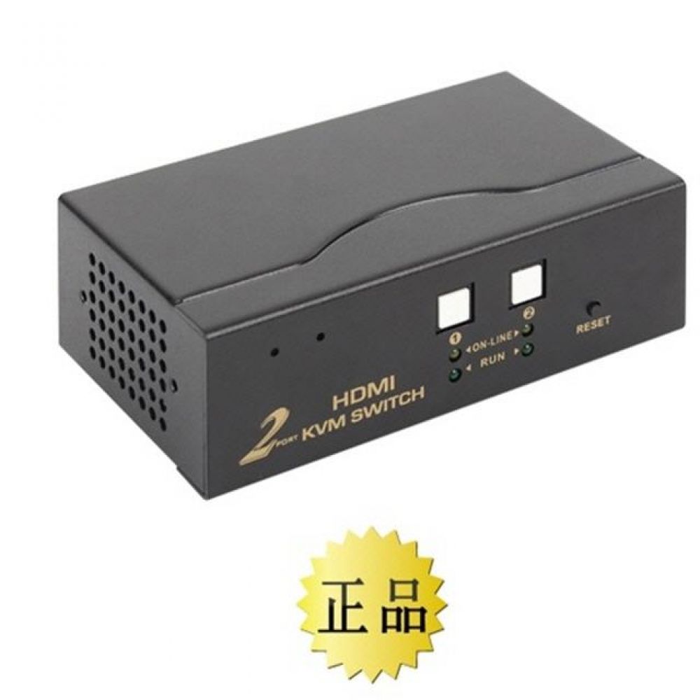 1080p 해상도 HDMI KVM 2대1 스위치/USB키보드.마우스 지원