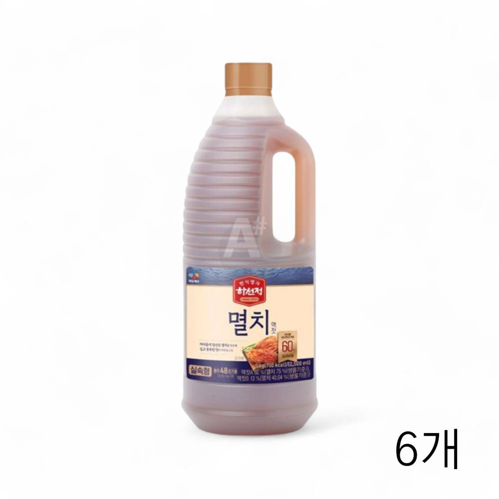 하선정 멸치액젓 실속형 3Kg X 6개 김장 천연조미료 대용량 업소용 겉절이 멸치액 말통