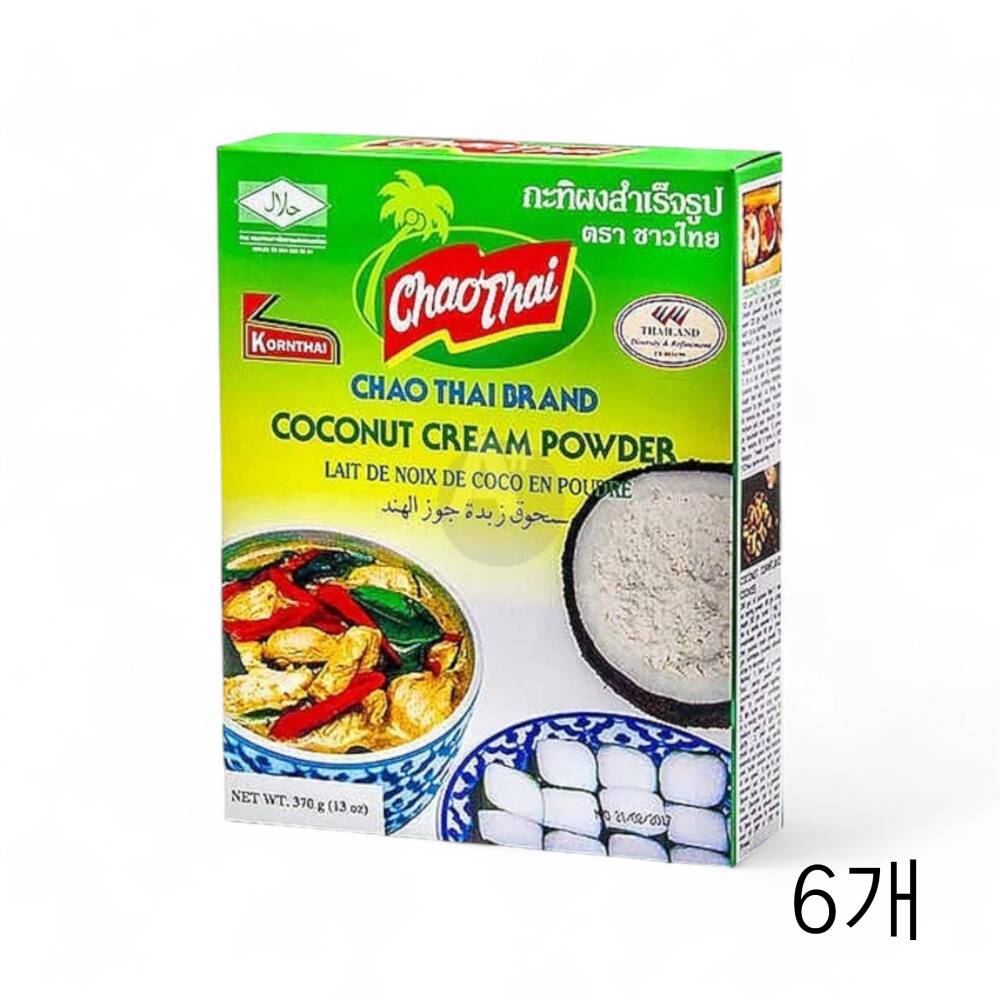 차오타이 코코넛 크림 파우더 370g X 6개 태국산코코넛파우더 분말가루 코코넛제분