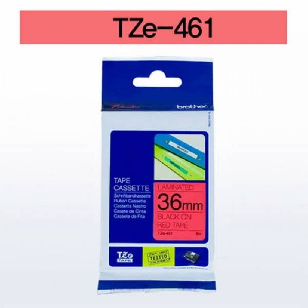 브라더 테이프카트리지(TZe-461 36mm 적색 흑색문자)