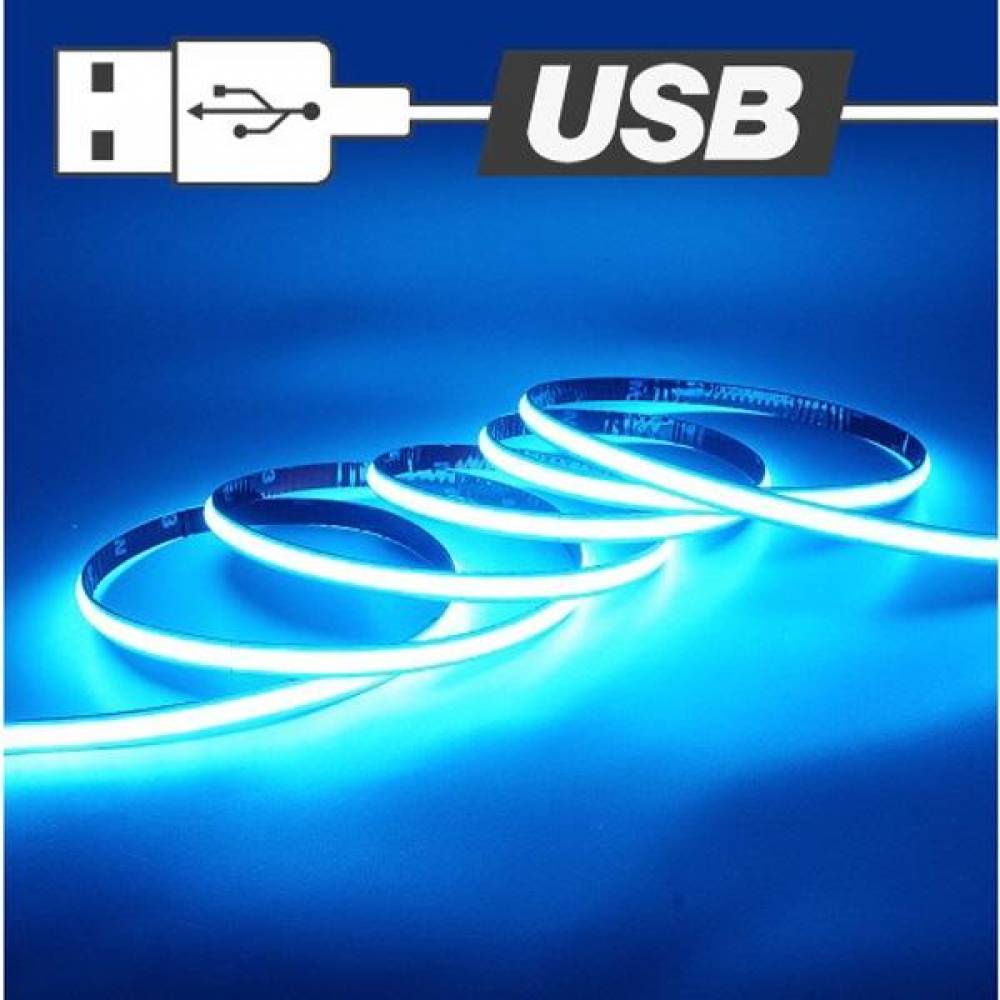 USB전원 슬림 면발광 무드등 LED바 아이스블루 250cm