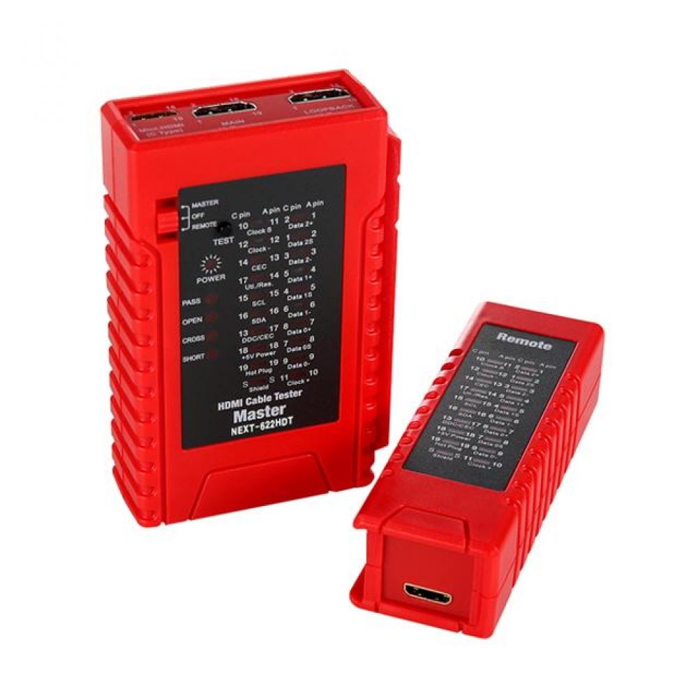 HDMI 케이블테스터기 분리형(MASTER REMOTE)/휴대용 HDMI테스터기 HDMI Type-A Mini HDMI PASS OPEN CROSS SHORT체크