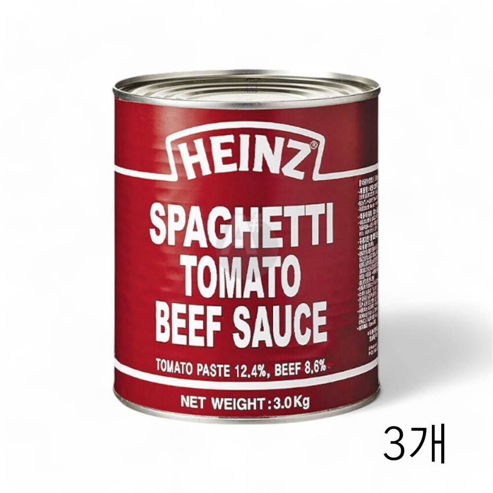 하인즈 스파게티 토마토 비프 소스 3kg X 3개 토마토페이스트 토마토스파게티소스 업소용