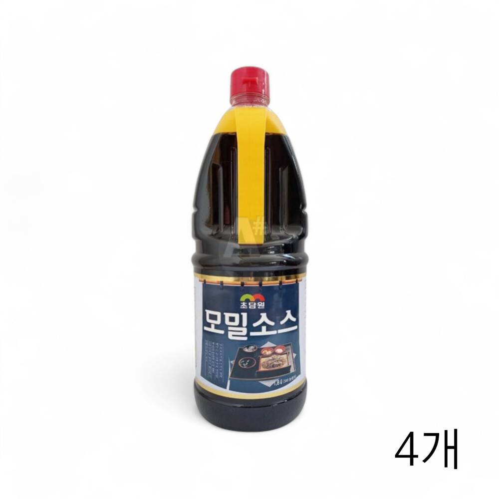 초담원 모밀소스 1.8L X 4개 조미액상소스 냉모밀 소바소스 국물소스 모밀국수소스