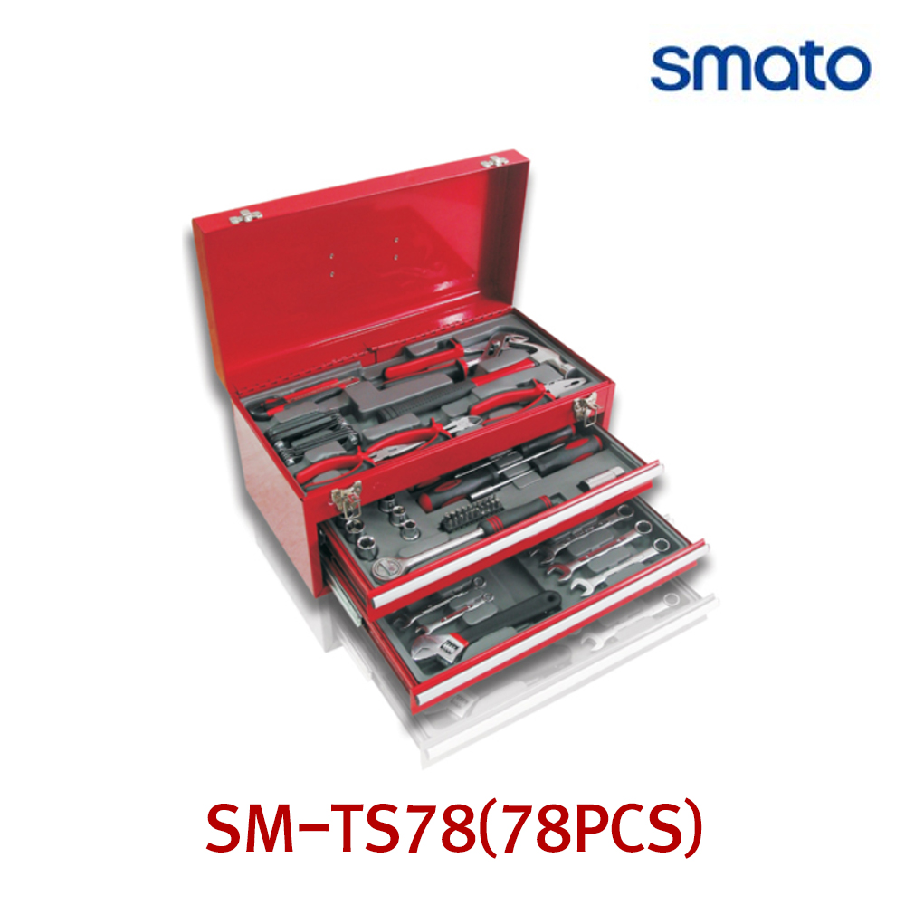 SMATO 스마토 공구세트 조립용 78PCS 스틸케이스