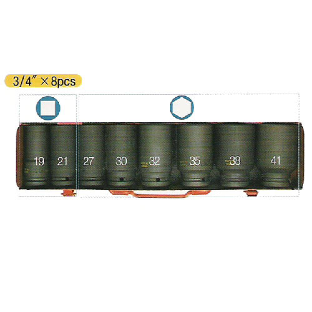지니어스 임팩트소켓세트 롱 자동차용 CD-608M4 (CM-608M4)
