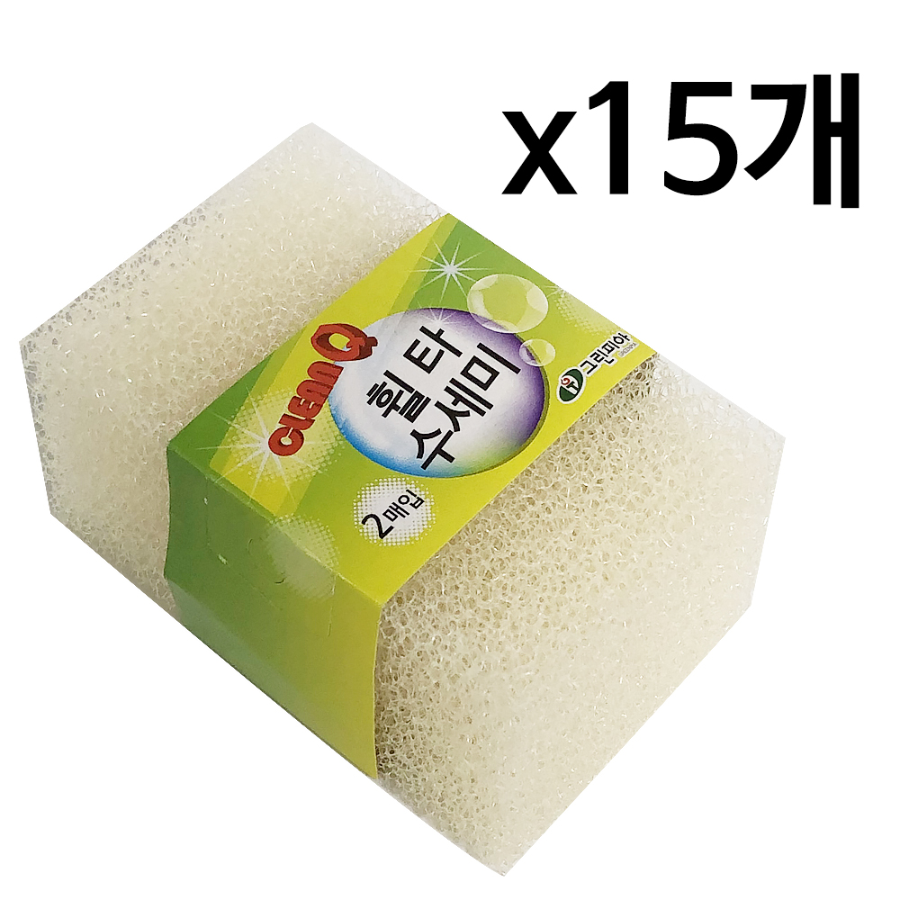 그린피아 휠타 수세미2p x(15개) 주방수세미 설거지