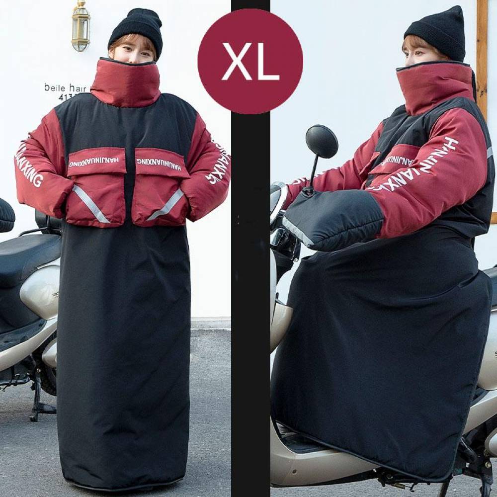 바이크 라이딩 겨울 점퍼 기모 방한복 와인 XL