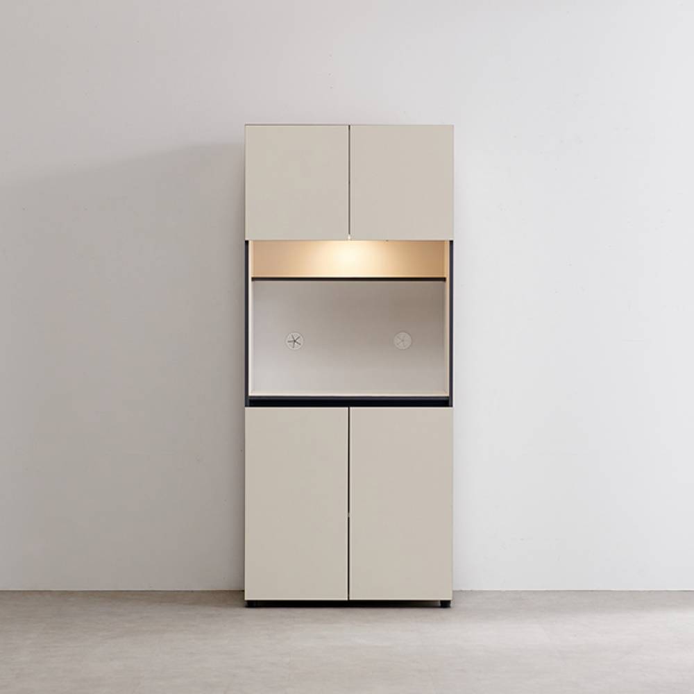 N5173 광파 빌트인 LED 홈카페 수납장 800 8colors