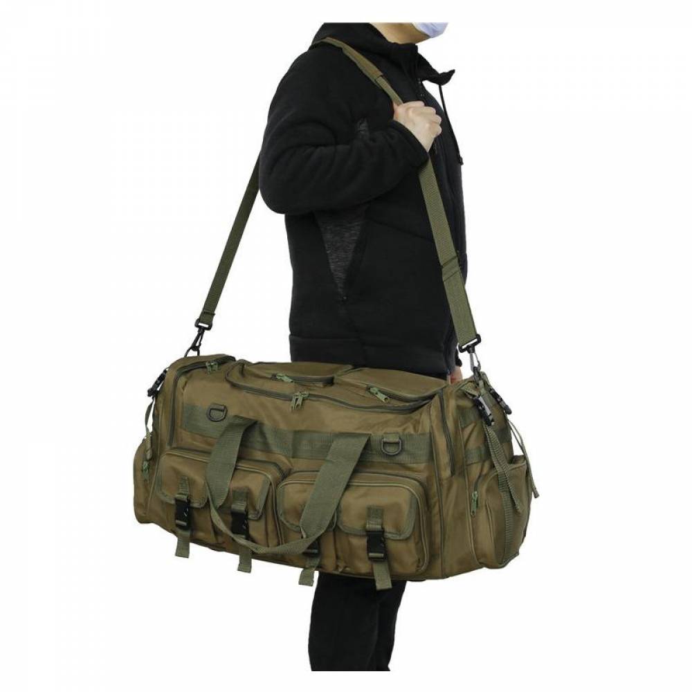 다기능 대용량 등산 캠핑 여행 보스턴 백 카키