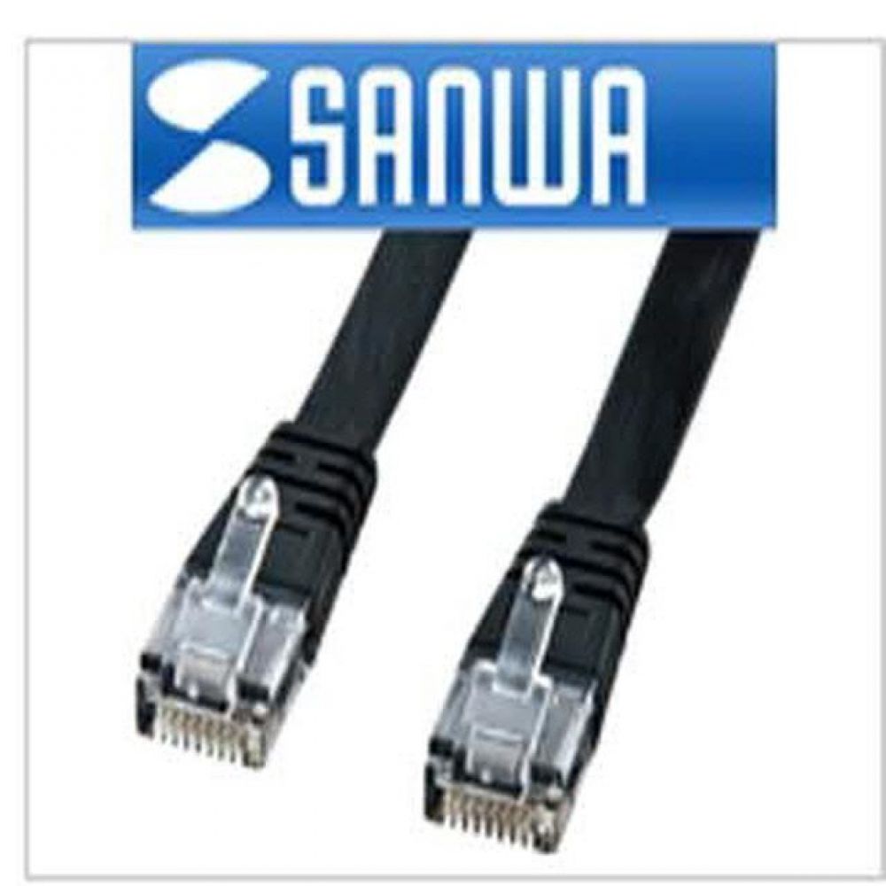 (K)CAT.5E UTP 다이렉트 FLAT 케이블(블랙) 10M /랜케이블/초슬림 1.4mm FLAT 케이블/ 1000BASE-T 지원/ 100MHz 전송 대역폭/연선