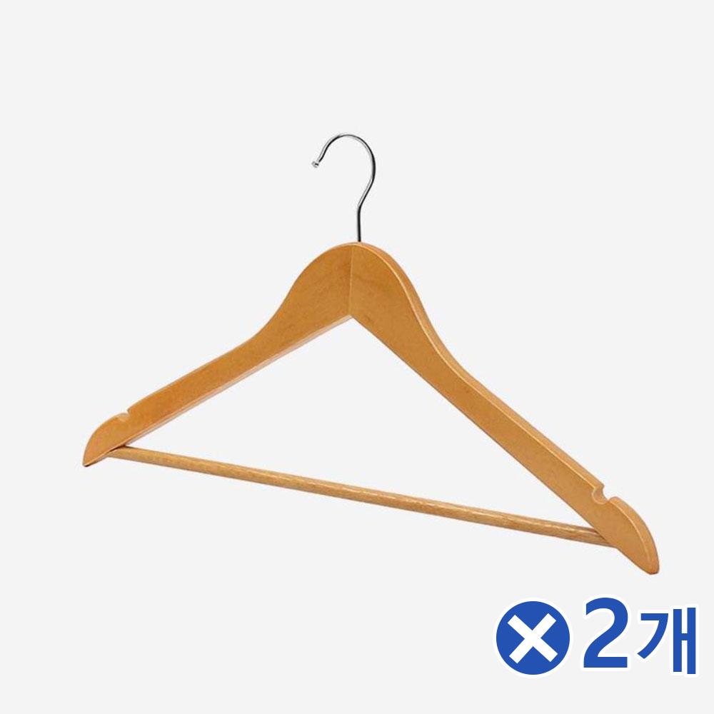 사이드 홈 상하의 원목 옷걸이 5px2개 옷수납 옷행거