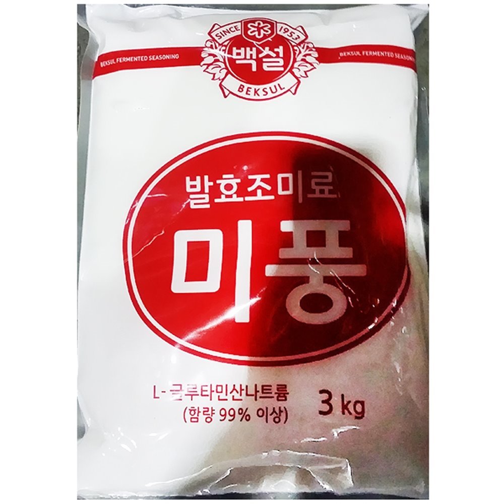 백설 미풍 발효조미료 3kg X 2개