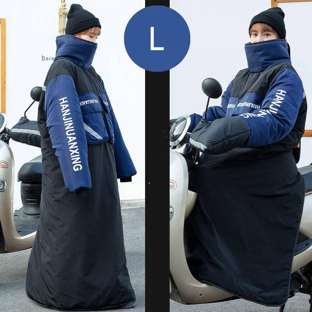 바이크 라이딩 겨울 점퍼 기모 방한복 블루 L
