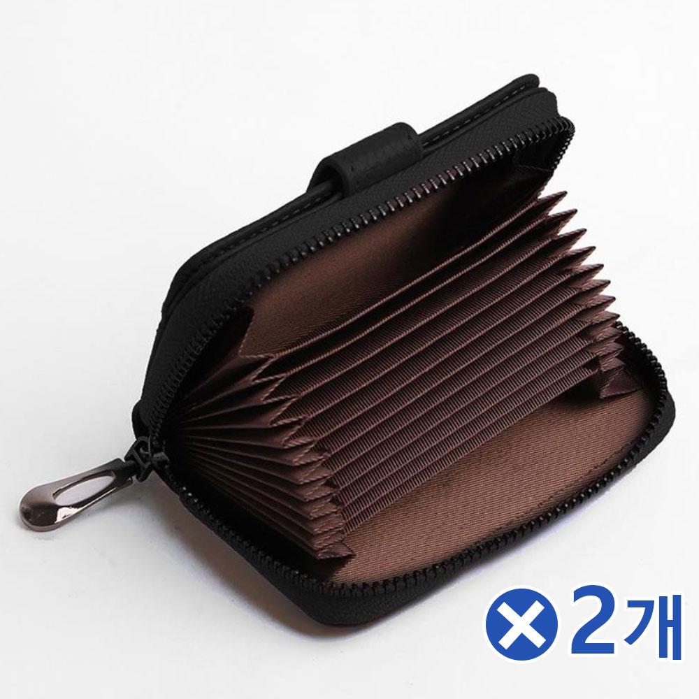 베이직디자인 소가죽 카드지갑 블랙x2개 학생지갑
