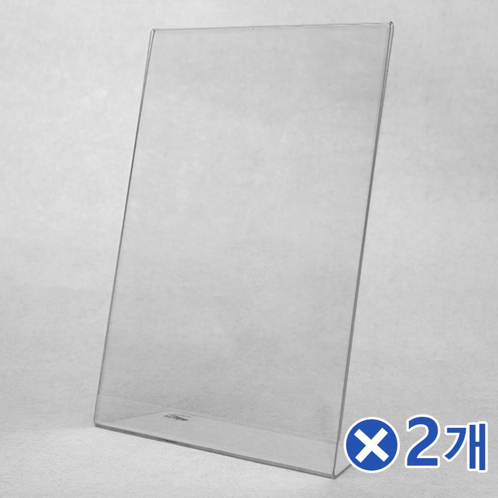 아크릴 단면 쇼케이스x2개 POP보드 메뉴꽂이 매장전시