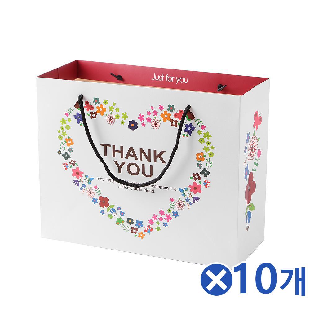 플로럴 감사 기프트 쇼핑백x10개 선물쇼핑백 쇼핑봉지