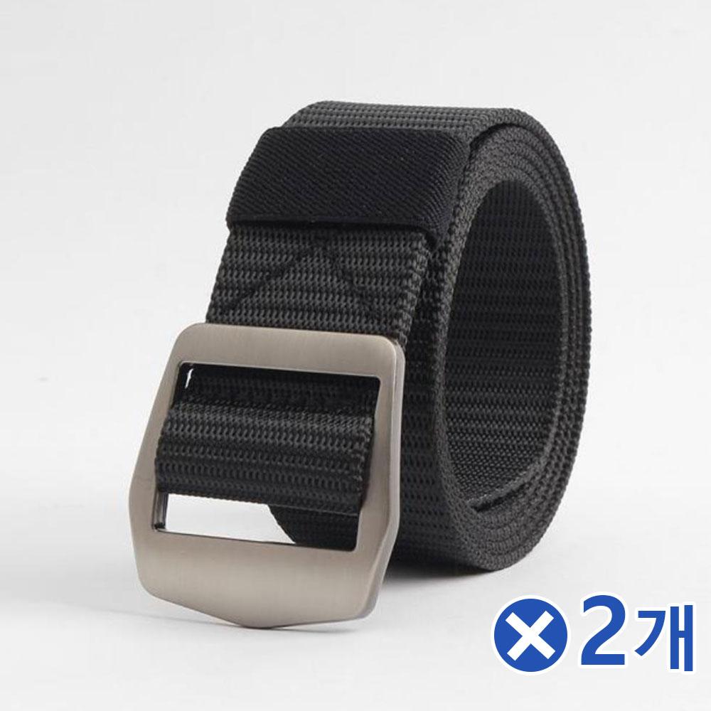 가벼운 캐주얼 패브릭 벨트 125cm 블랙x2개 아빠선물