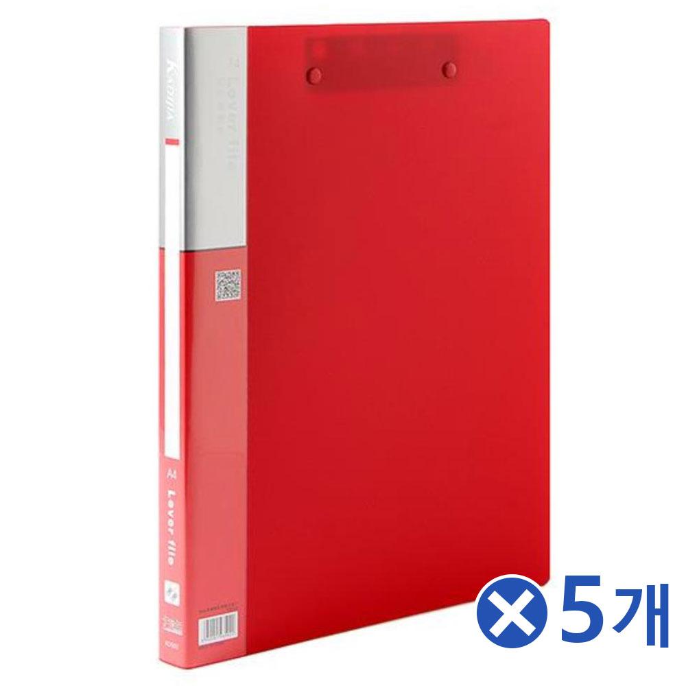 문서정리 더블클립 클립파일 레드x5개 스프링화일