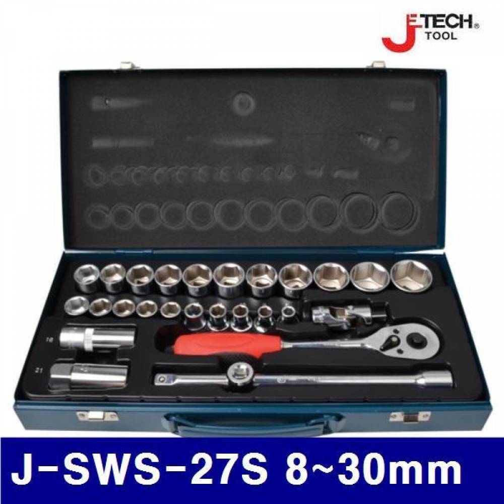 제이테크 371-0101 소켓렌치세트 J-SWS-27S 8-30mm  (1SET)