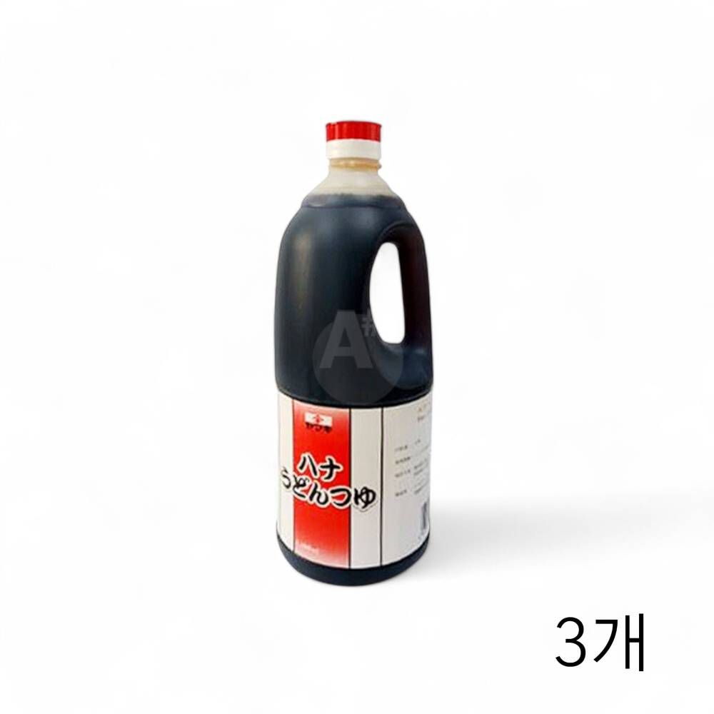 하나 우동소스 쯔유 1.8L X 3개 일본 우동다시 육수 볶음우동소스 가쓰오우동소스