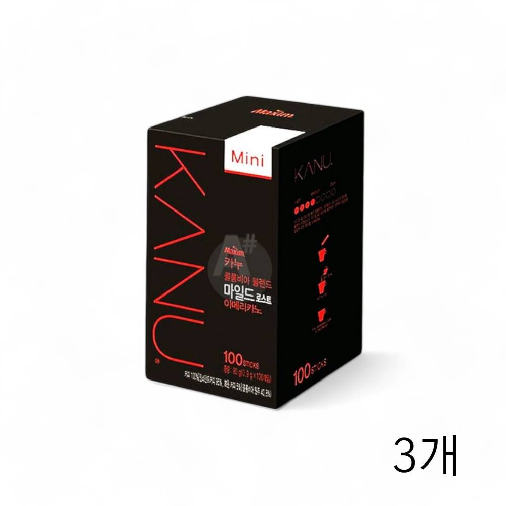 카누 미니 콜롬비아 마일드로스트 아메리카노 100T X 3개 카페 인스턴트커피 탕비실음료