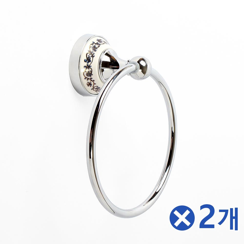 플로럴 로코코 스텐링 수건걸이x2개 다용도수건걸이