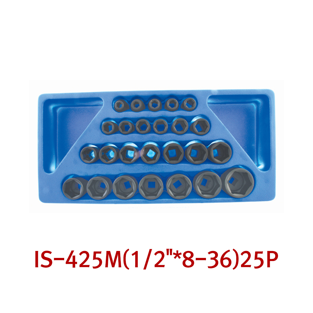 지니어스 임팩트 소켓세트 IS-425M 1/2인치 25PCS