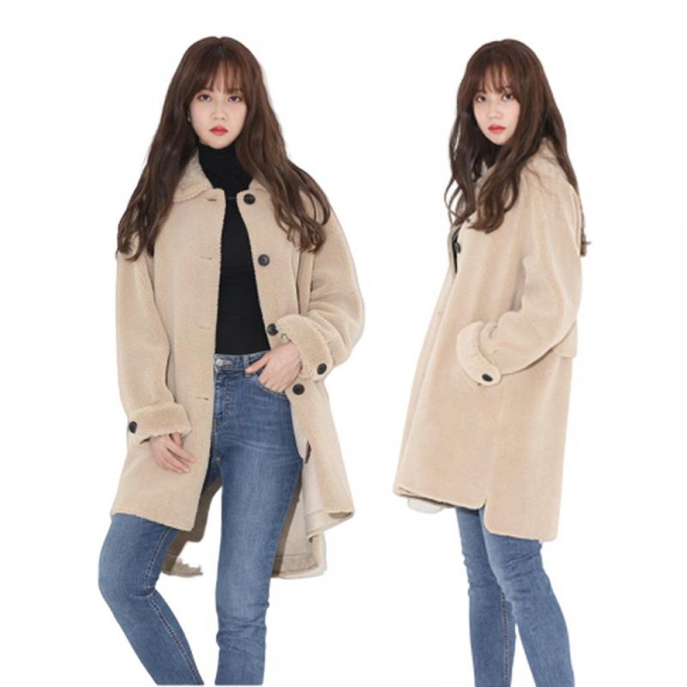 카라넥 양털코트 보온 여자코트 여성 점퍼
