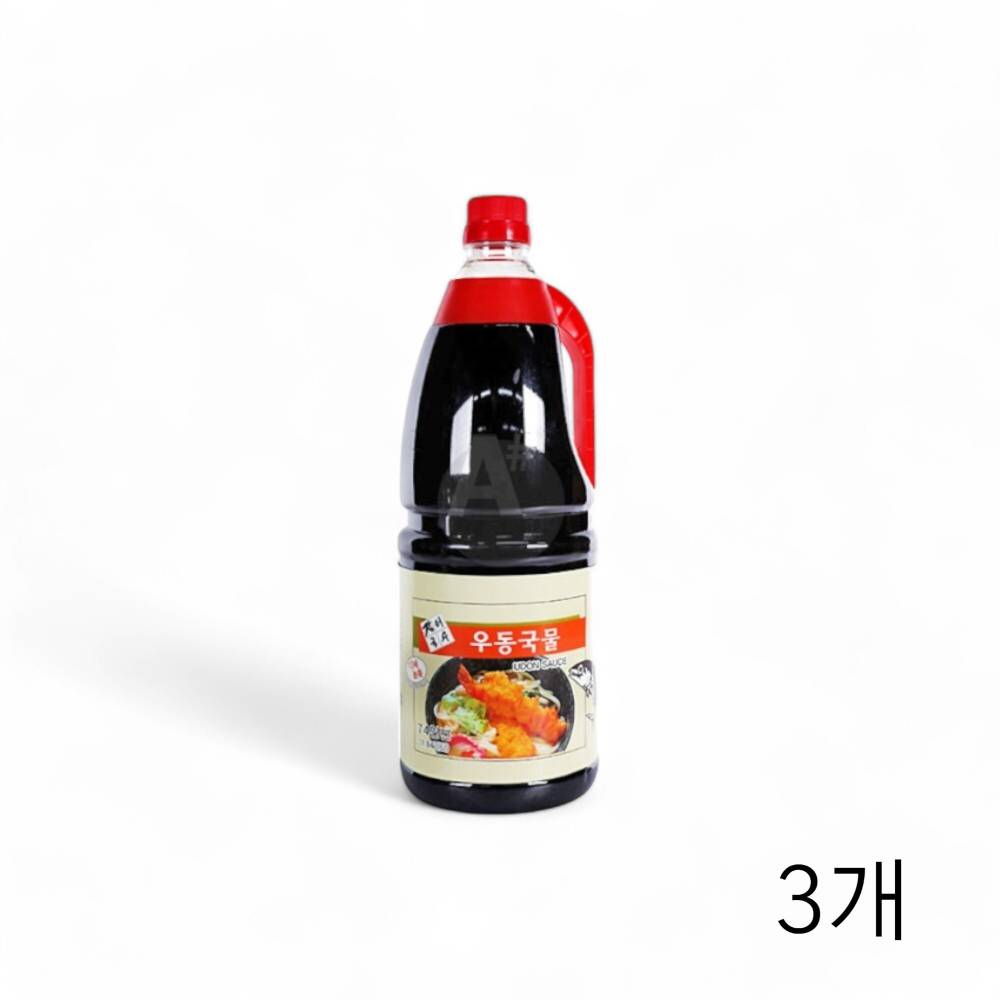 장터 우동국물소스 1.84L X 3개 우동육수 샤브샤브육수 잔치국수 일본우동다시 멸치육수