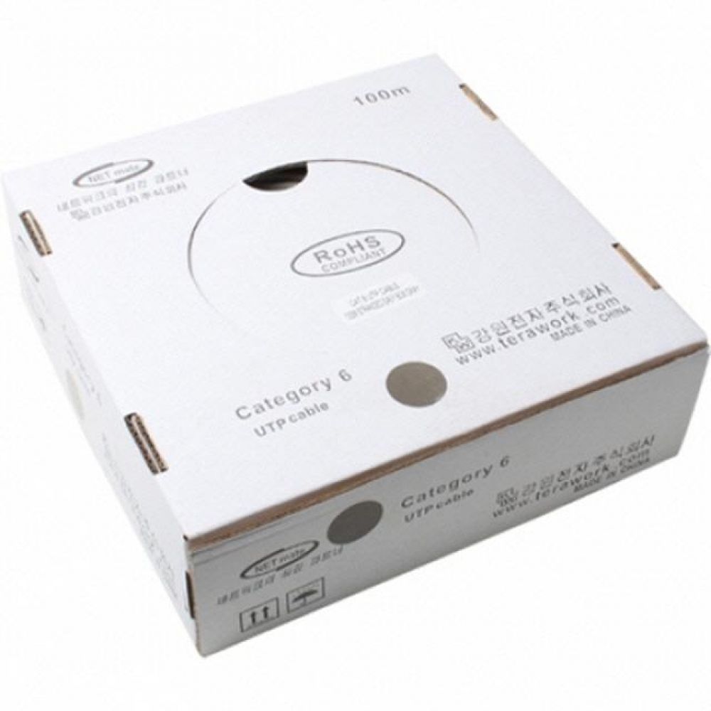 NETMate CAT.6 UTP 케이블 100M 연선 Gray