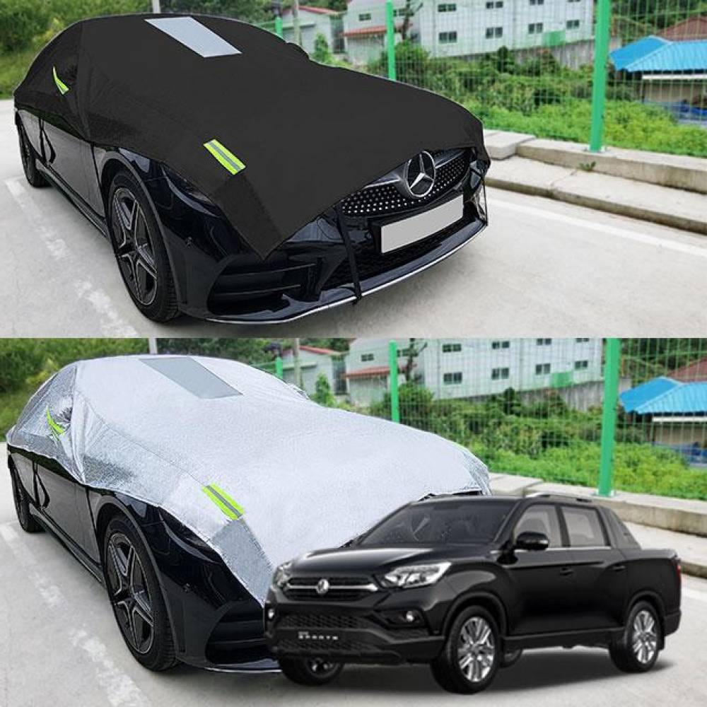 렉스턴스포츠 자동차커버 반커버 성에방지 커버