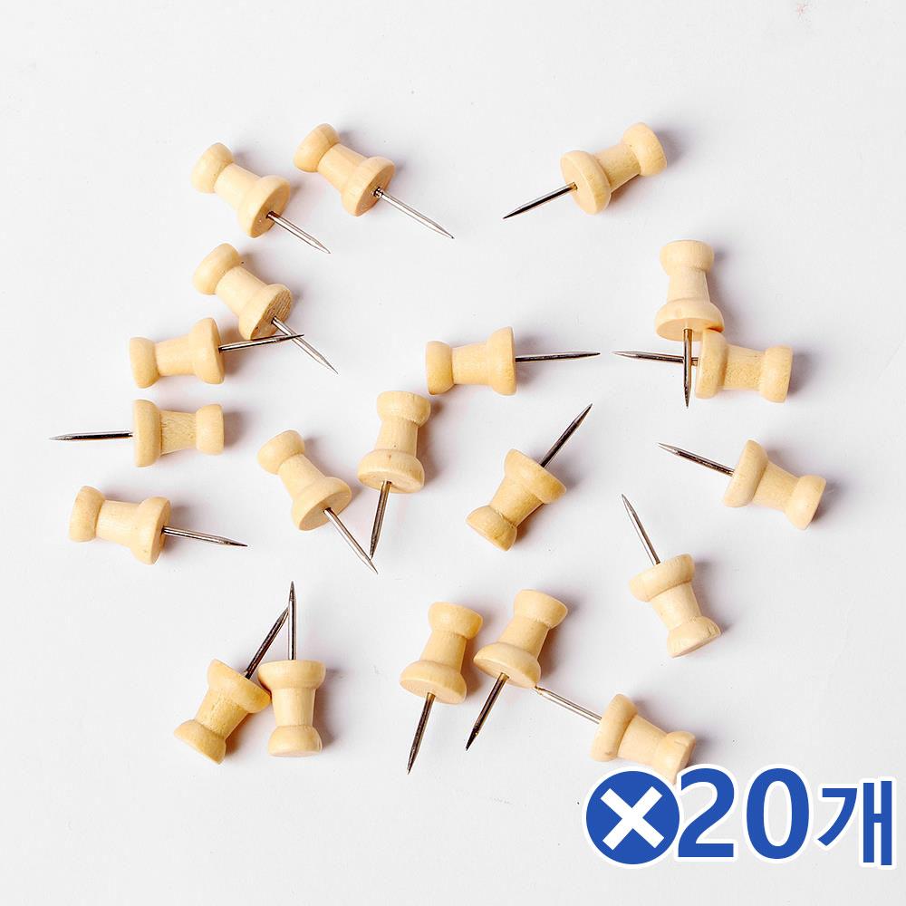 메모게시판용품 원목 압정 20개입x20개 못핀 보드핀
