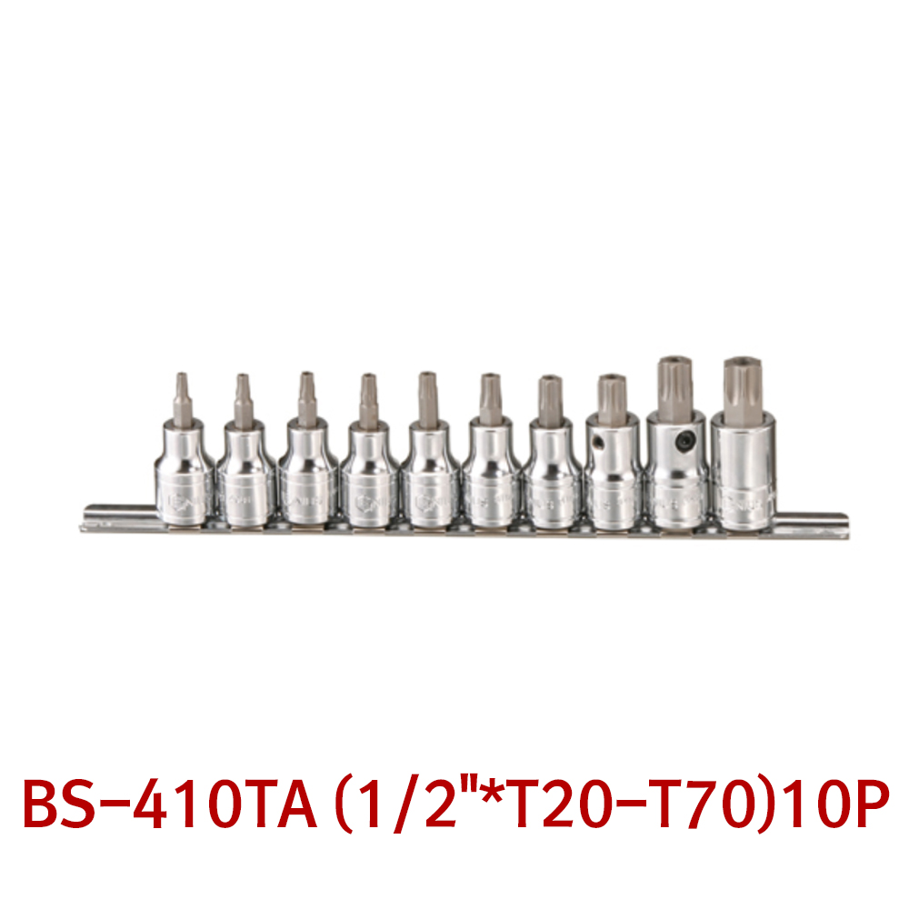 지니어스 별비트 소켓세트 (홀형) BS-410TA 10PCS