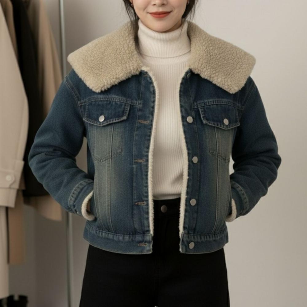양털카라 데님 자켓 HPC-1007885