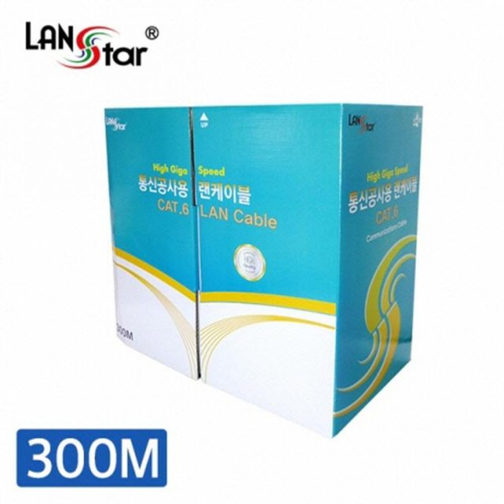 (10899)(LANstar) CAT.6 UTP 랜케이블 박스 300M (단선/회색/RO)